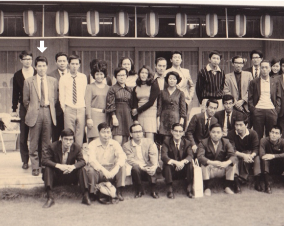 In 1969, Chairman Nakano at the time of joining the company * Second from left